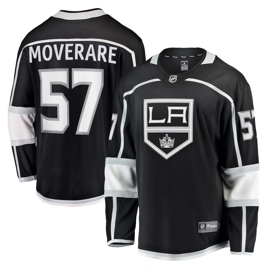 Men Los Angeles Kings 57 Jacob Moverare Fanatics Branded Black Home Breakaway Player NHL Jersey